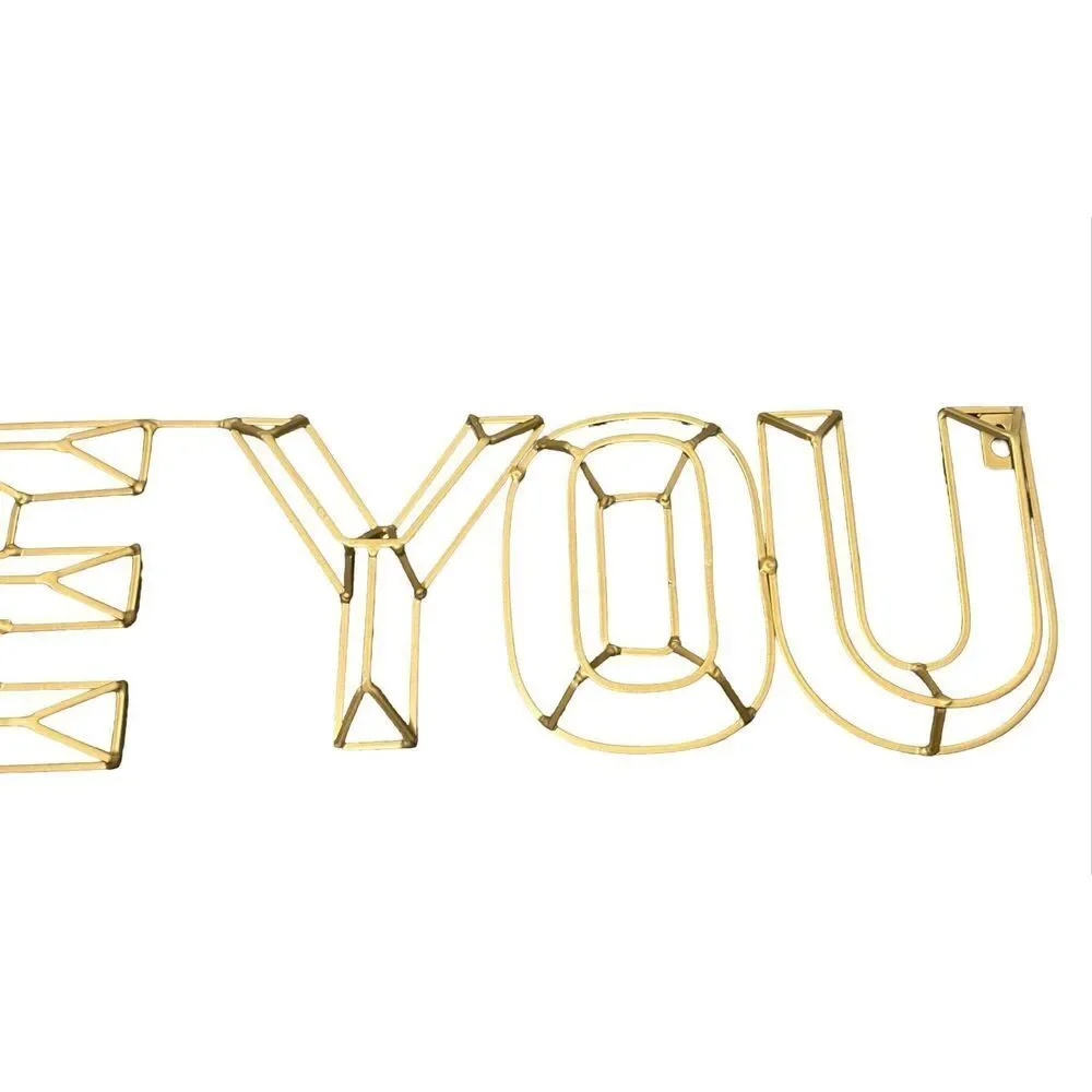BE YOU Gold Metal Inspo Decor